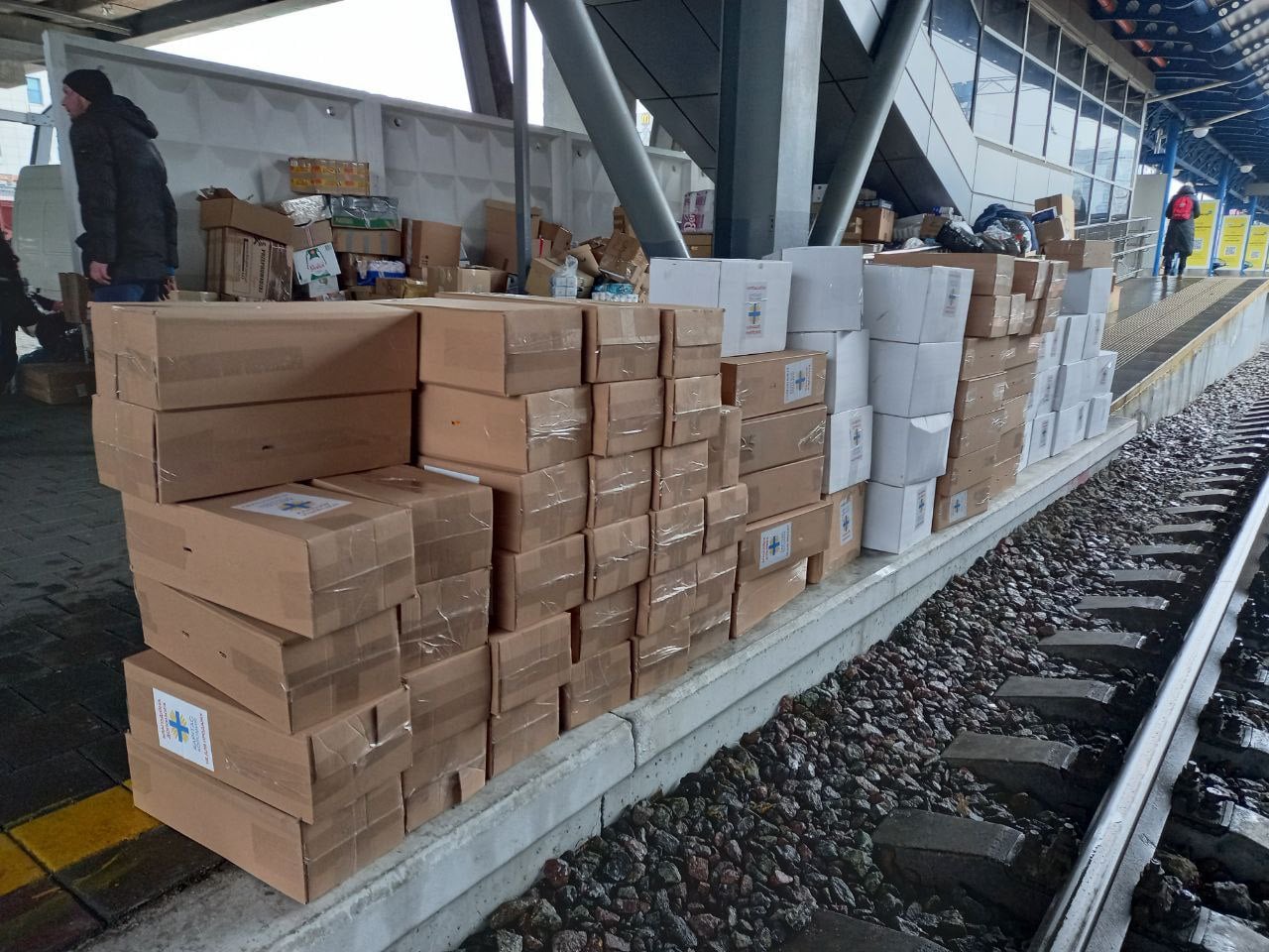 Supplies On Their Way To Vulnerable People From The Central Railway Station In Kyiv. Photo Caritas Ukraine