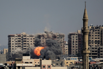 An Explosion On A Residential Tower Caused By Israeli Raids In The Northern Gaza Strip On October 12, 2023. Photo Ahmad Hasaballah Getty Images