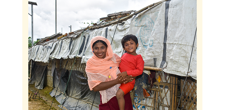 Jamila and her daughter in a refugee camp in Cox’s Bazar, Bangladesh