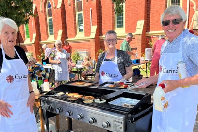 St John's Numurkah Project Compassion Sunday Event Launch Sausage Sizzle