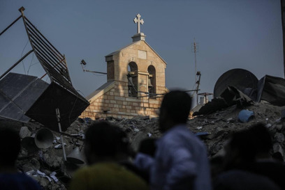 Remaining Structure Of A Church Among Damage Caused By An Air Strike Photo Credit Caritas Jerusalem