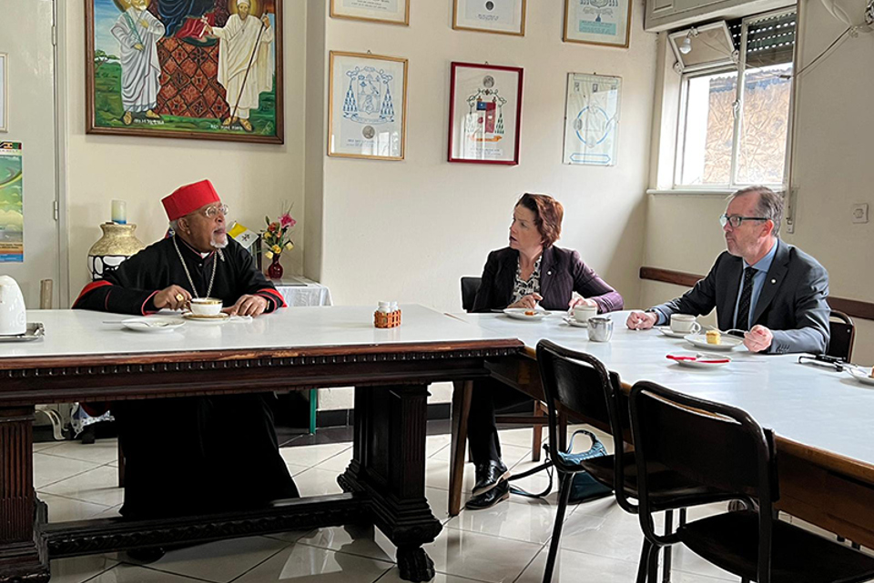 Kirsty Robertson And Richard Landels Met With His Eminence Cardinal Souraphiel