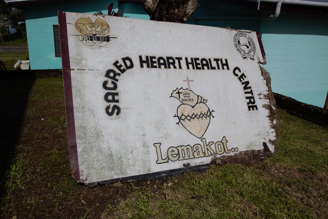 A Rundown Sign At Lemakot Health Centre Photo Credit Tara Harvey For Caritas Australia