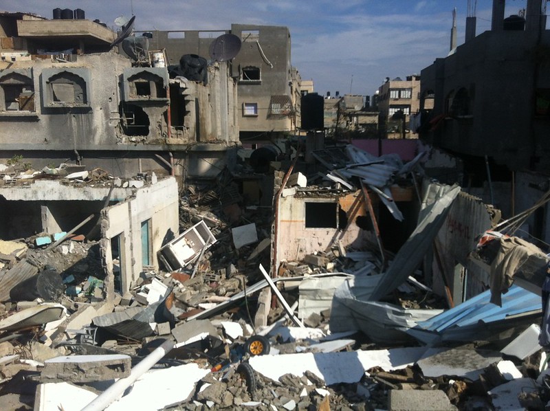 Destroyed building in Gaza