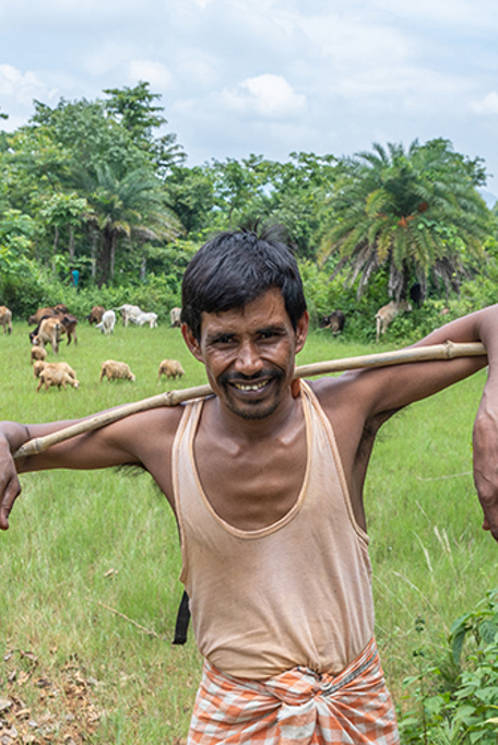 Biru On His Farm