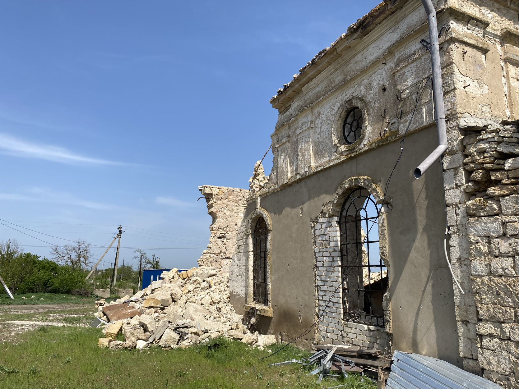 UKR_HET_A Destroyed Church In A Rural Village In Ukraine That Was Used As Target Practice By Russian Troops With Cluster Bombs Photo Credit CAFOD