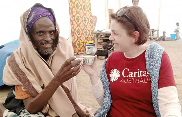 Caritas Australia CEO Meeting A Camp Leader In Ethiopia