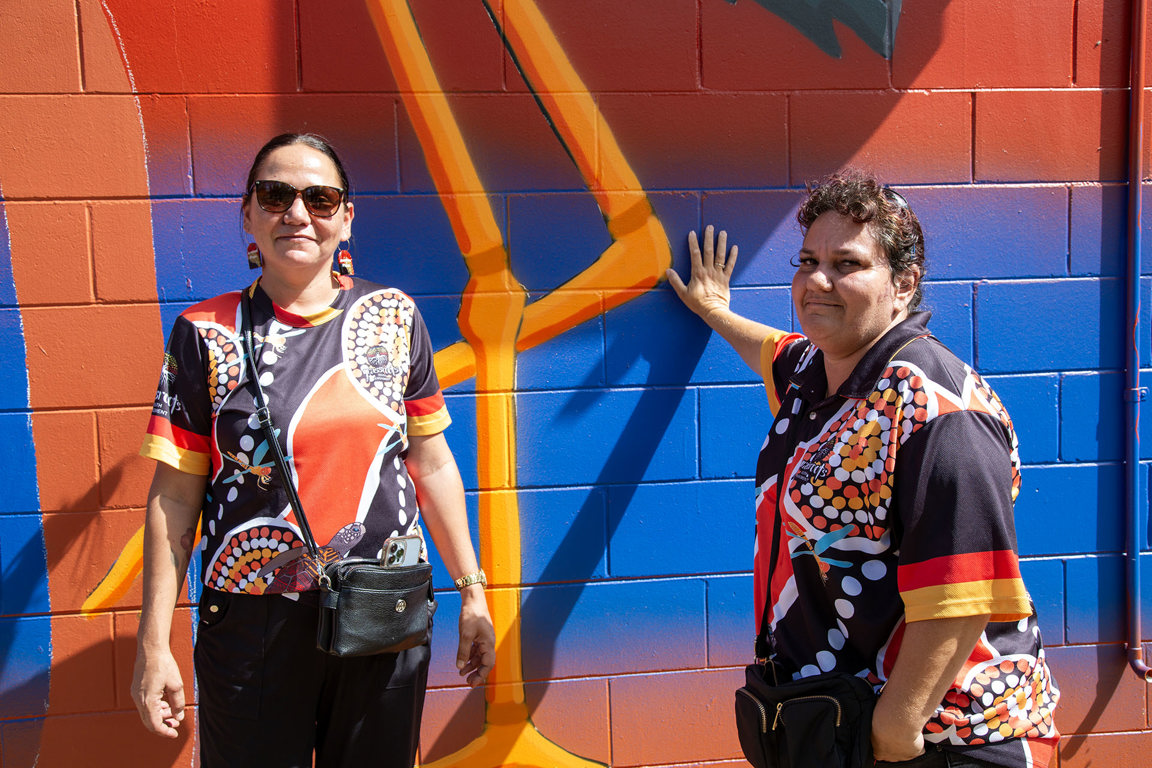 First Australian, GAP GAP Aunties Outside A Mural