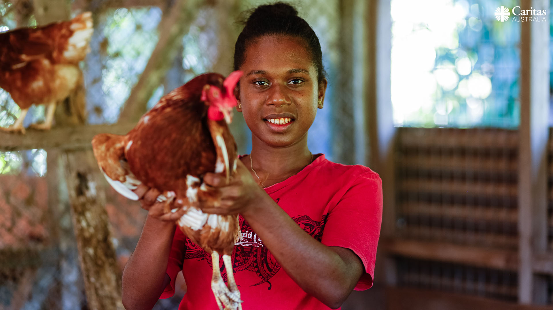 Shaniella Taking Care Of Chicken