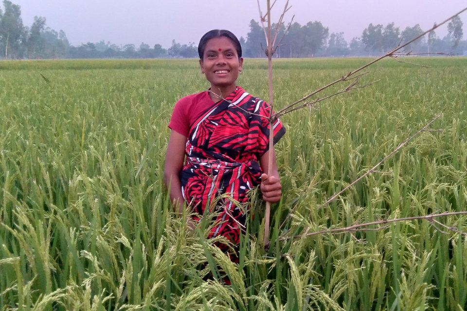 Chanmoni on her farm in Bangladesh